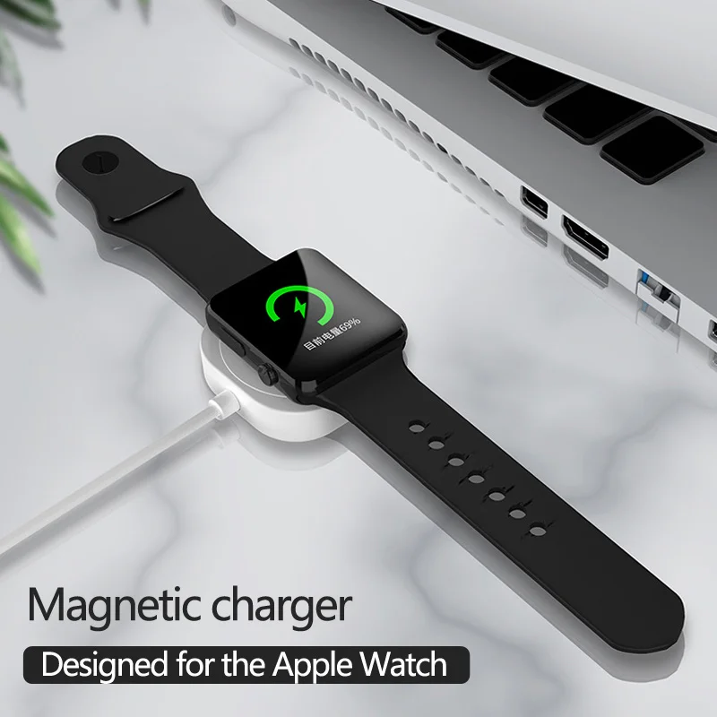Магнитное маленькое зарядное устройство квадратное для Apple Watch 6 5 4 3 умные
