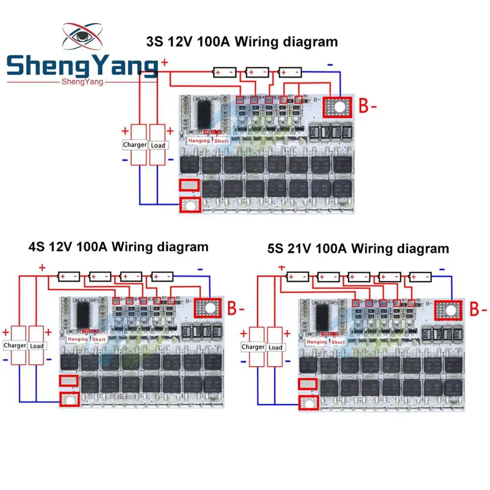 3s/4s/5s Bms 12v 16,8 v 21v 100a Li Ion Lmo Ternary литиевая батарея Защитная печатная плата литий полимерный Баланс зарядный модуль|Интегральные схемы| | АлиЭкспресс