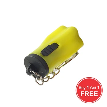 

Buy 1 get 1 free LED Keychain Flashlight Key Chain Hand Torch Keyring Portable Light Lamp Emergency Plastic Button Cell Powered