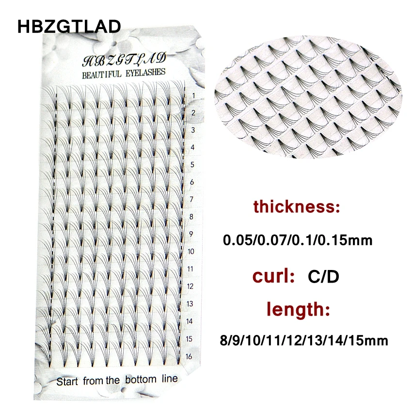 

wholesale price 16 lines volume 5D eyelash extensions 100% handmade synthetic hair russian volume lashes premade fans Faux Mink