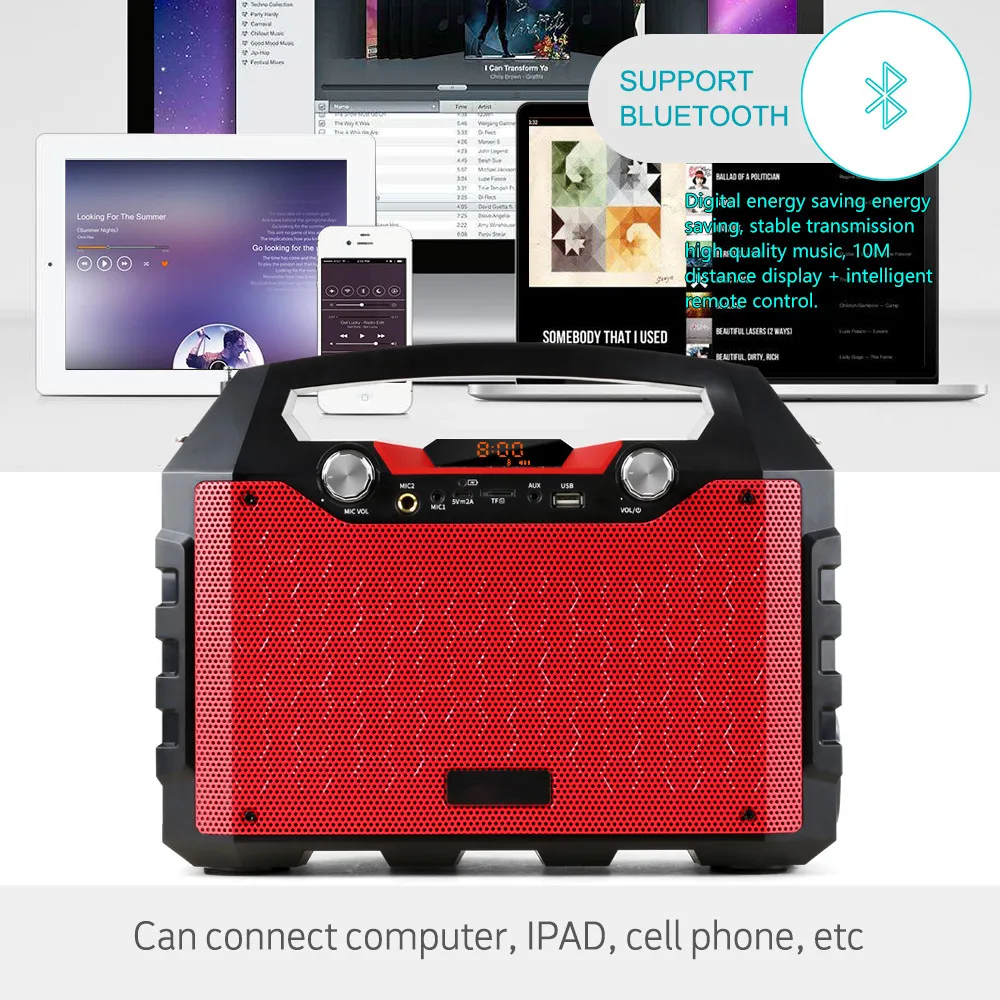 40 Вт Bluetooth динамик портативный беспроводной большой мощности s Soundbox с пультом