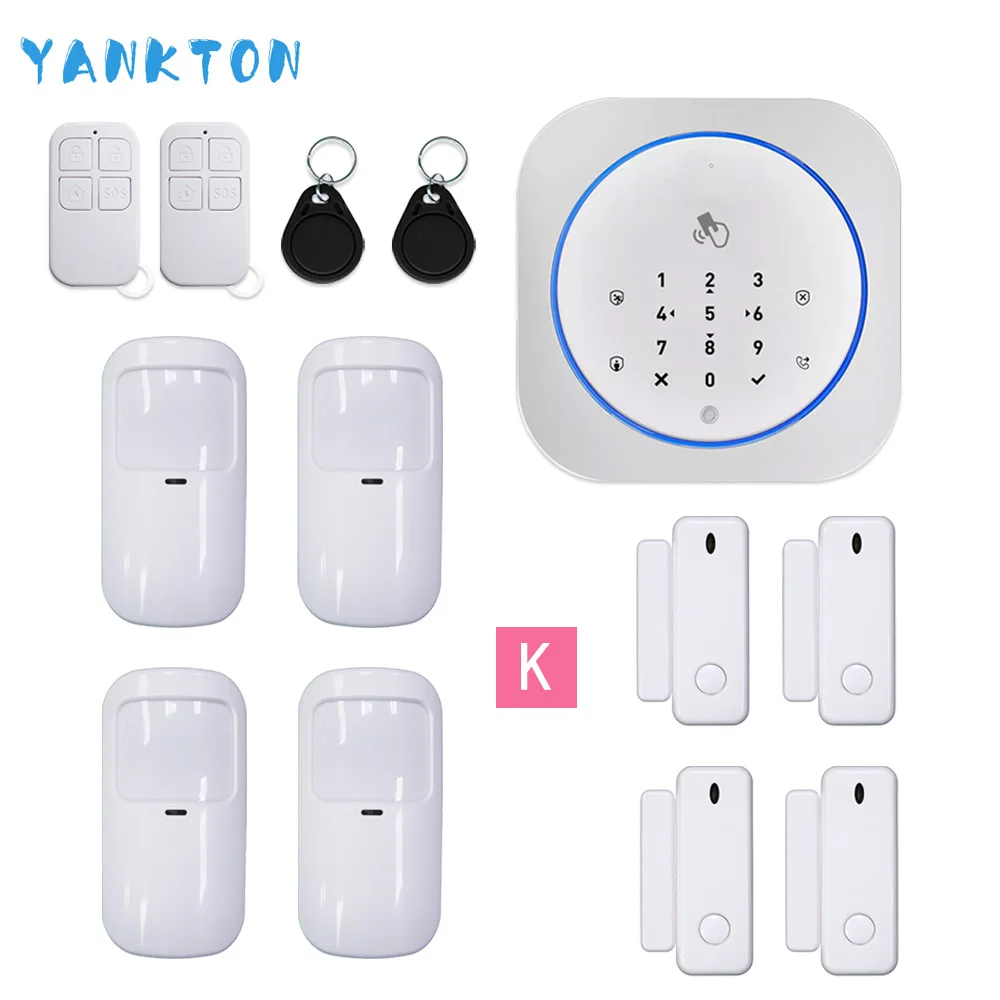 YK-029-G10-White-K Беспроводная GSM сигнализация 433 МГц домашняя Sercurity охранная сигнализация хост поддержка iOS и Android система Датчик и детектор Автоматическая сигнализация - Цвет: YK-029-G10-White-K