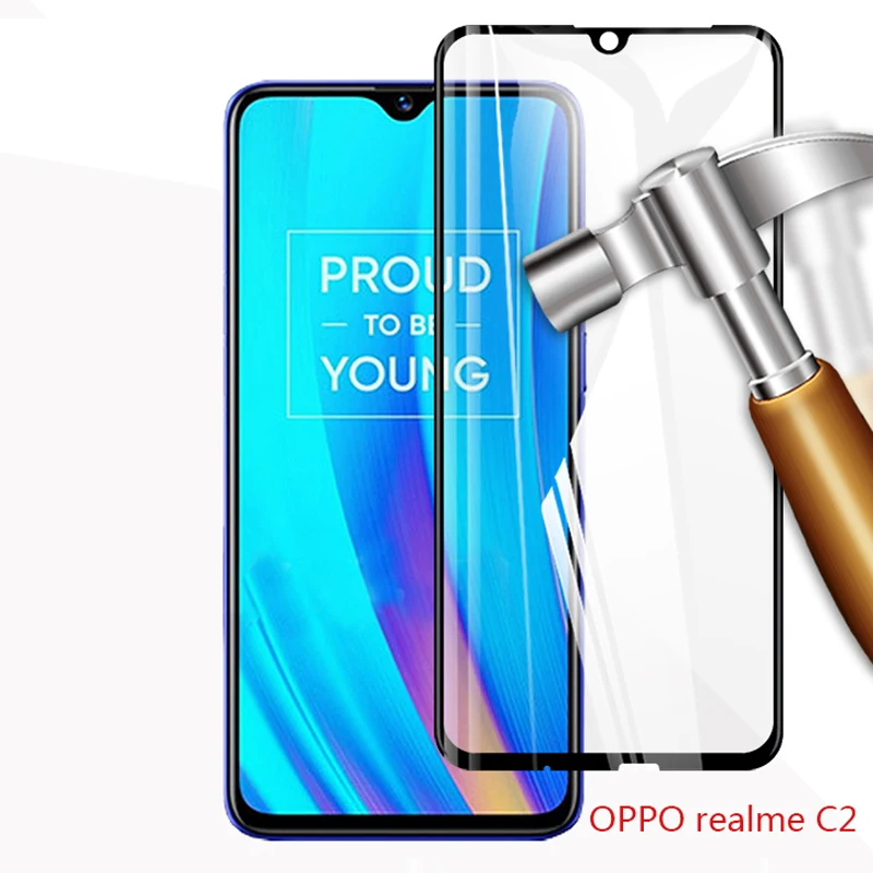 3D полный Клей закаленное стекло для Oppo A1K Oppo Realme 3 Полное покрытие экрана Защитная пленка для Oppo Realme C1 C2