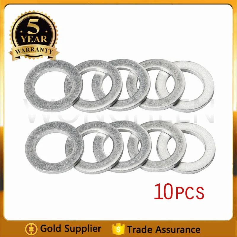 # 94109-14000 10Pcs/Set M14 Aluminum Engine Oil Drain Plug Crush Gasket Washers Seals for Honda Acura