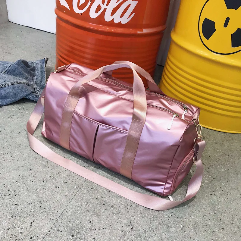 Спортивная сумка с отделением для обуви, Водонепроницаемая спортивная сумка для фитнеса, женская сумка для фитнеса - Цвет: Розовый