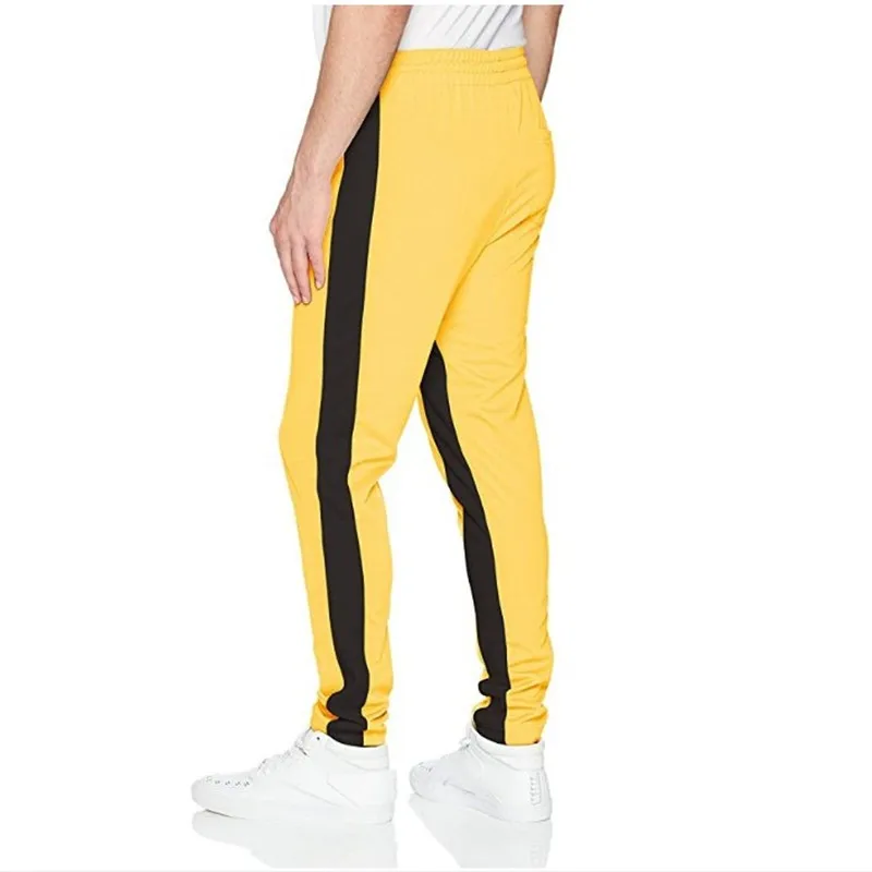 Men Jogger Pants Fitness Bodybuilding Gym Long Pants Spring Autumn Side Stripe Zippered Casual Fashion Men Sweatpants Trousers 3