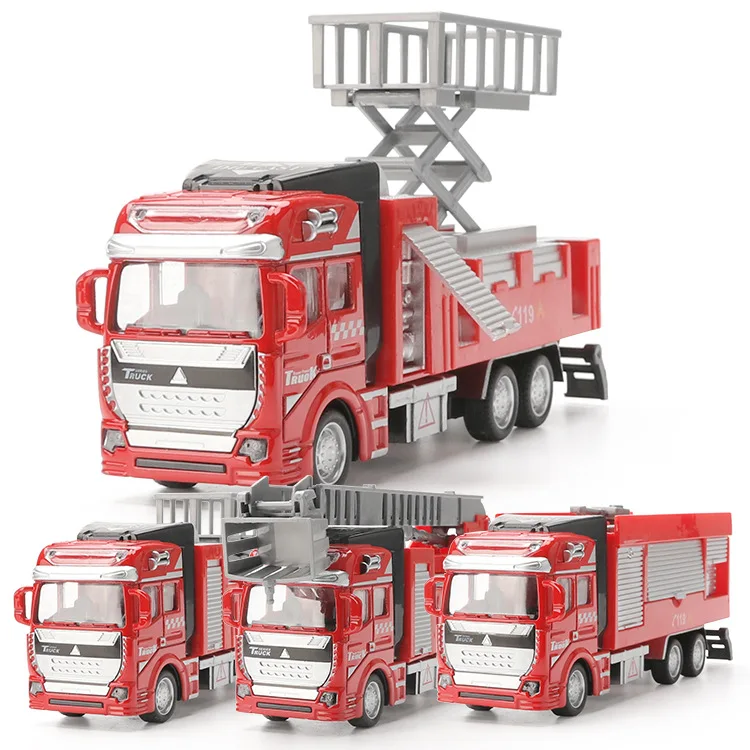

Manufacturers Direct Selling Children Large Size Firefighting Toy Car 1:48 Metal Car Model Early Childhood Educational Set Whole