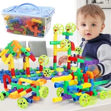 26-288 шт водяные трубы строительные блоки DIY сборка туннель из труб блоки детские 3D строительные игрушки для детей Подарки