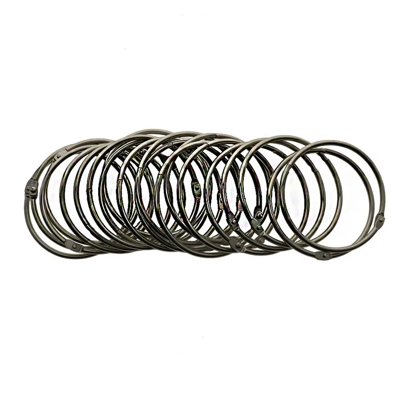 20 Pcs Loose ring Keychain Stainless steel ring Notebook loose-leaf Multi-functional steel 20/30/25/68/82/45/55/38mm