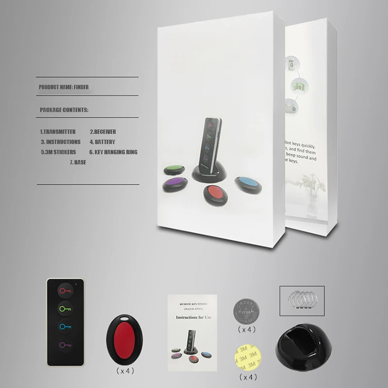 Smart 4 Key Finder дистанционное управление Led беспроводной локатор фитнес-трекер анти-потеря для телефона багажная сумка ПЭТ с факелом
