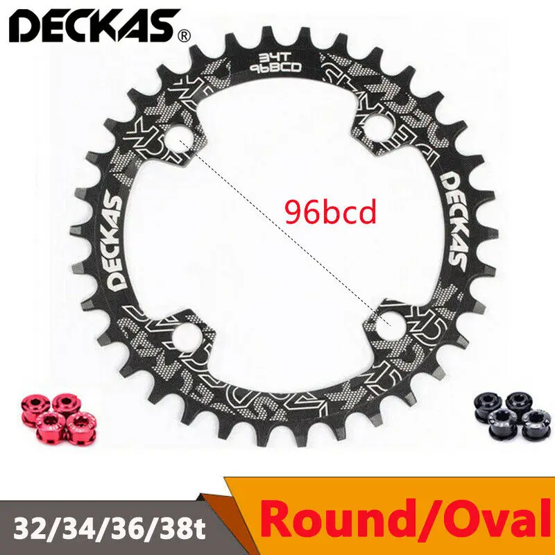 

DECKAS Chainring 96 BCD Narrow Wide Chainwheel BCD96 Bike Bicycle Chain Ring 32T 34T 36T 38T Crankset Tooth Plate Parts