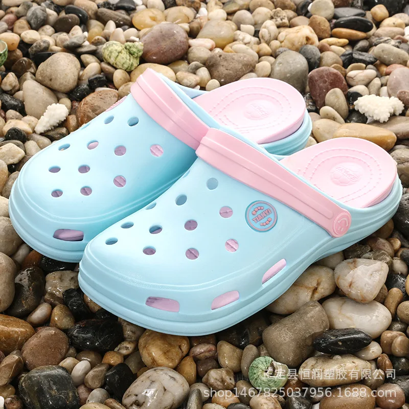 2019 г. Летняя новая уличная обувь с отверстиями дышащие домашние сандалии тапочки