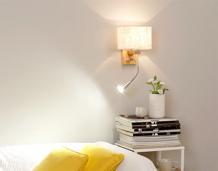 Лампа в европейском стиле, лаконичная современная лампа для чтения в спальню, Оригинальная лампа из цельного дерева, светодиодная лампа для чтения книг, оригинальность для учебы в гостиной, оригинальность