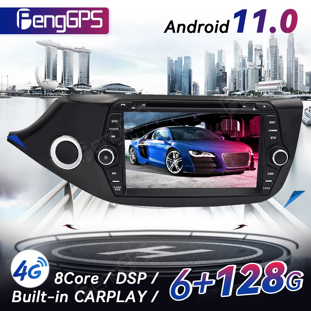 Android 11.0 GPS-навигация для KIA Ceed 2013-2016 мультимедийное головное устройство Venga с