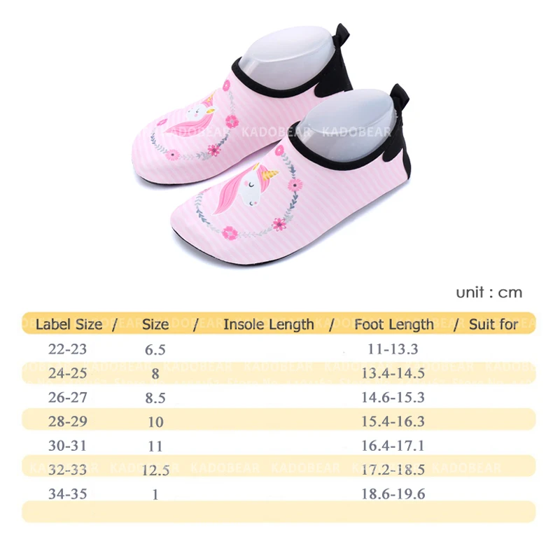 Дети Единорог Дайвинг Плавание Йога мягкая обувь дети девочки пляжный водный спортивный серфинга сандалии для маленьких мальчиков открытый летние Тапочки