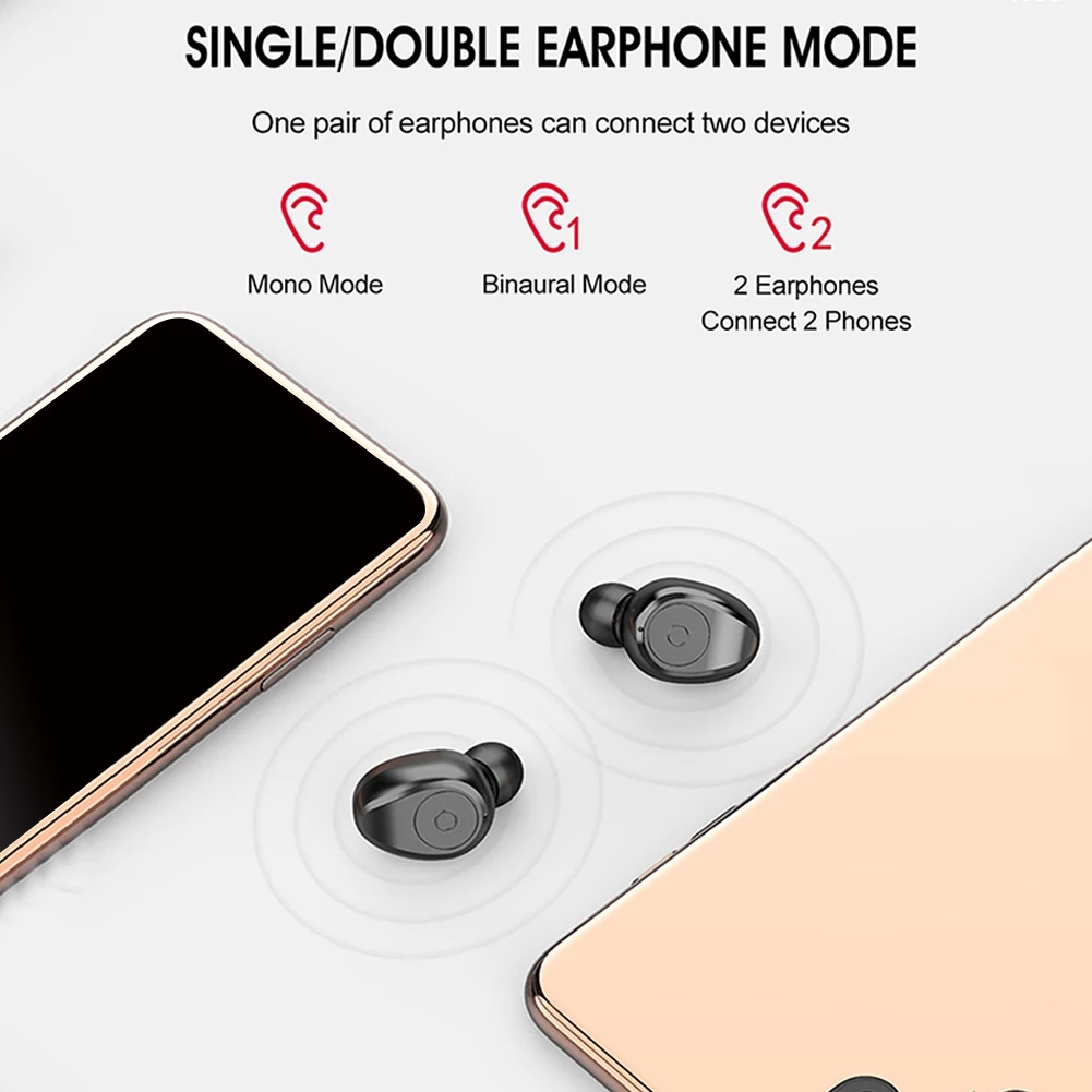S590 Bluetooth наушники микрофон стерео светодиодный цифровой дисплей Автоматическое Сопряжение беспроводной эргономичный зарядный ящик шумоподавление