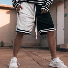 Мужские спортзалы фитнесс шорты для бодибилдинга мышцы подходят для бега Цвет Блокировка короткие тренировки мода быстросохнущие Повседневные Дышащие