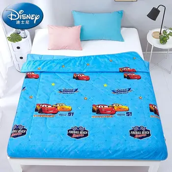 

Blue McQueen Car quilt Single Size Summer Comforter Thin Duvet Soft Fabric Bedding for Boy's Bedroom Decor 200*230 cm Disney Kid