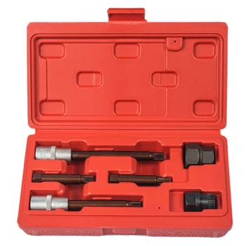 

6 Piece Flywheel Pulley Disassembly Sleeve Bit Set Garage Service Tool Kit Car Repair Tools