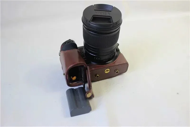 Чехол для камеры из искусственной кожи для Nikon Z6 Z7 черный/коричневый/кофейный разноцветная сумка с сумкой для хранения