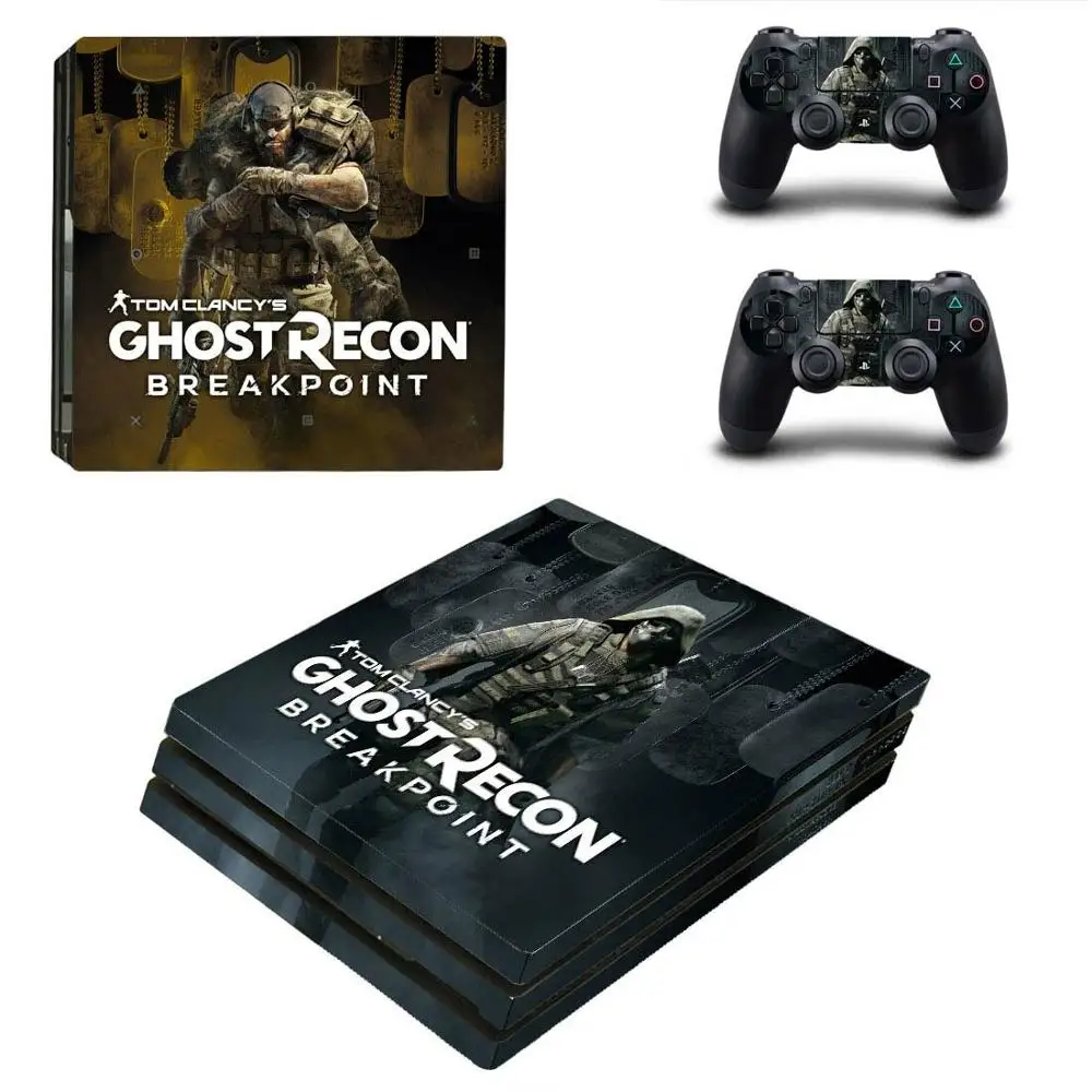 Наклейка для PS4 Pro s Tom Clancy's Ghost Recon: Защитная пленка PS 4 Pro для playstation 4 Pro консоль и контроллер