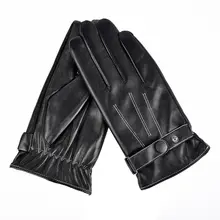 Зимние ветрозащитные перчатки из искусственной кожи, перчатки для занятий спортом на открытом воздухе, перчатки для вождения, теплые перчатки для сенсорного экрана