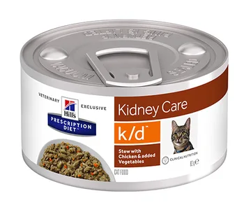 

HILL'S HILL'S PRESCRIPTION DIET K / D KIDNEY CARE STEWS adult cats with renal disease stew with chicken and vegetables