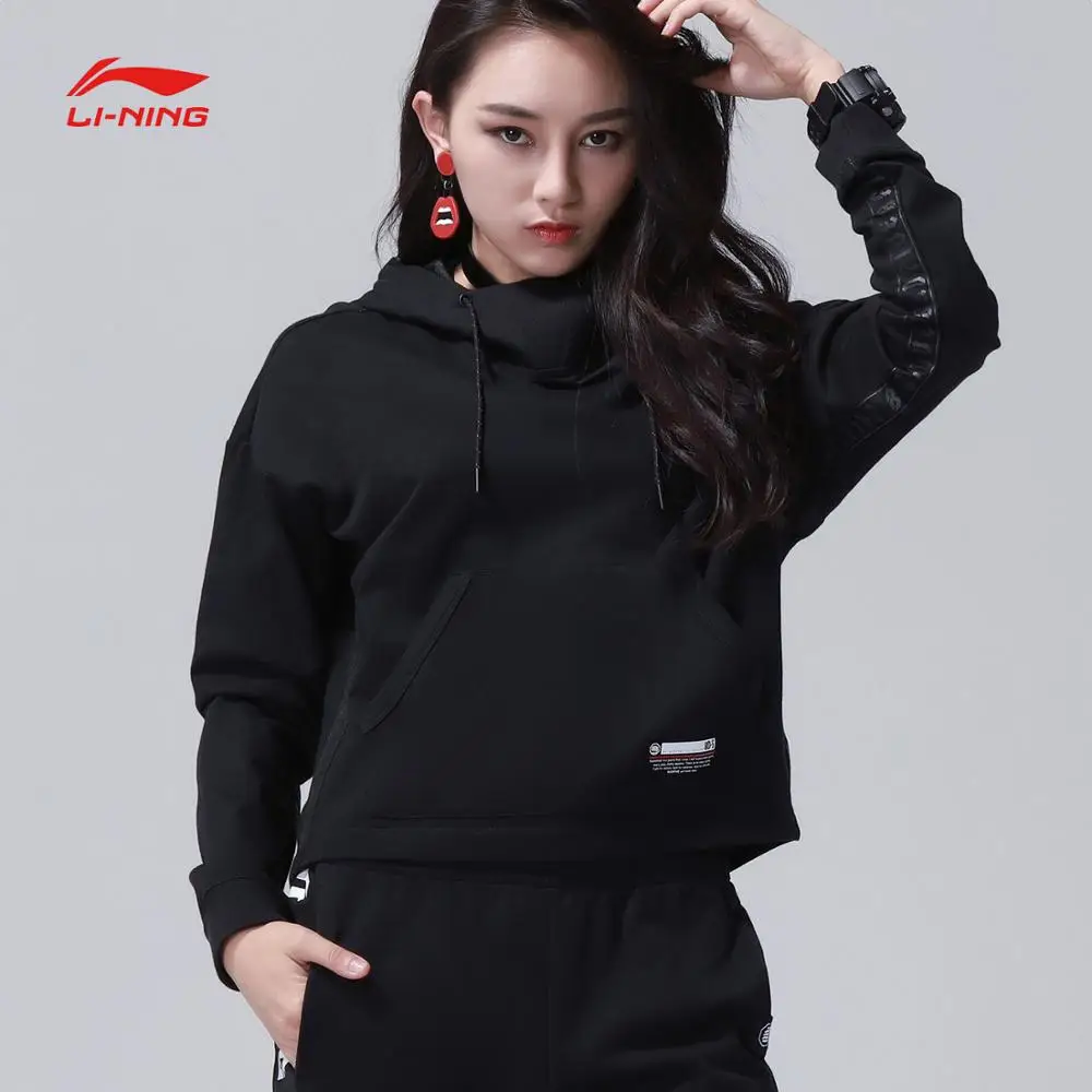 Li Ning Женская баскетбольная Толстовка BAD FIVE свободный крой с буквенным принтом 72%