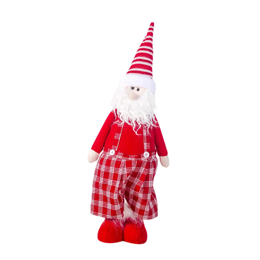 Electric Christmas Santa Claus Music Doll Plaid Father Christmas Snowman Electronic Musical Toys For Kids New Year Xmas Gifts