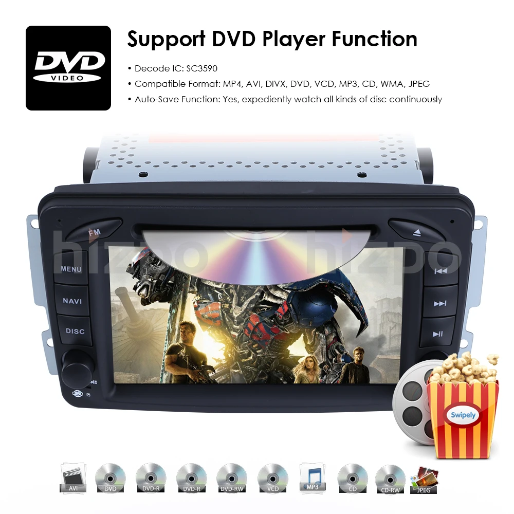 Quad Core Android 9.0 Car DVD GPS Player For Mercedes Benz W203 W209 W203 C209 W693 W463 Viano Vito