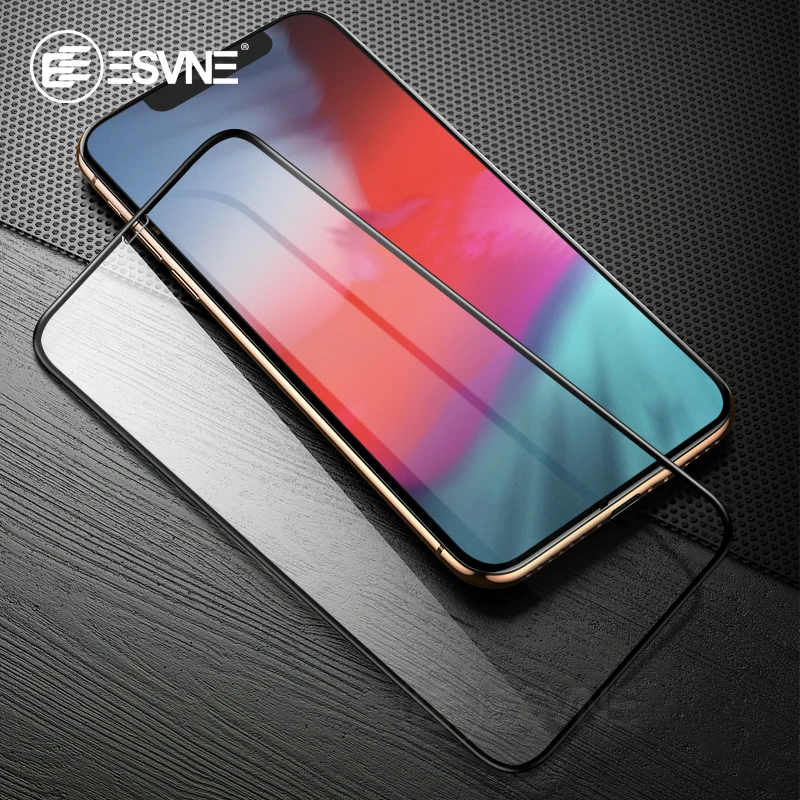 

ESVNE Fiber Tempered Glass For iphone X XR XS MAX Screen Protector For iphone 6 6S 7 8 Plus iphone 7 Plus Screen Protection