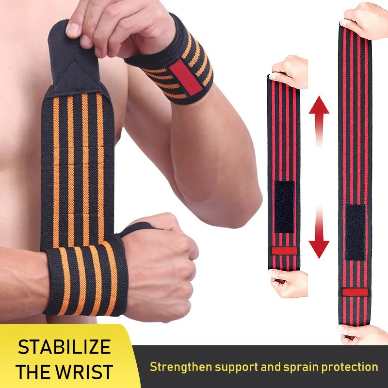 USA Weight Lifting Wrist Support Gym Fitness Adjustable Bandage Strap Pairs 
