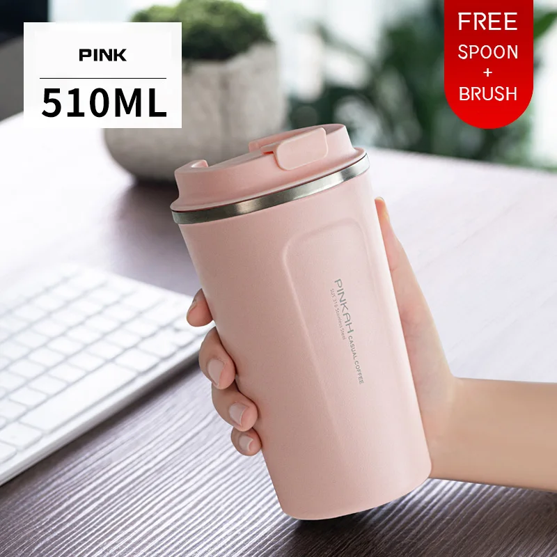 thumbnail image 1 of Hot Sale 380 & 510ml 304 Stainless Steel Thermo Cup Travel Coffee Mug with Lid Car Water Bottle Vacuum Flasks Thermocup for Gift, 1 of 5