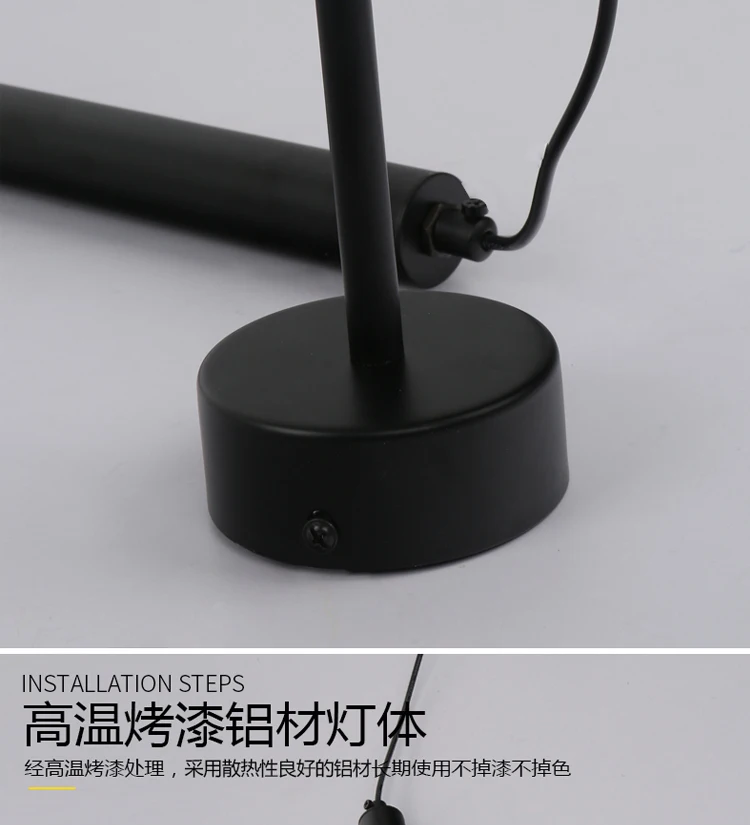 NEW Nordic LED wall light creative personality bedroom bedside cylindrical black tube aisle corridor decorative wall lamp