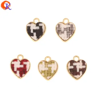 

Cordial Design 100Pcs 12*14MM Jewelry Accessories/Hand Made/Charms/Heart Shape/Double Fabric Effect/Earring Findings/DIY Pendant