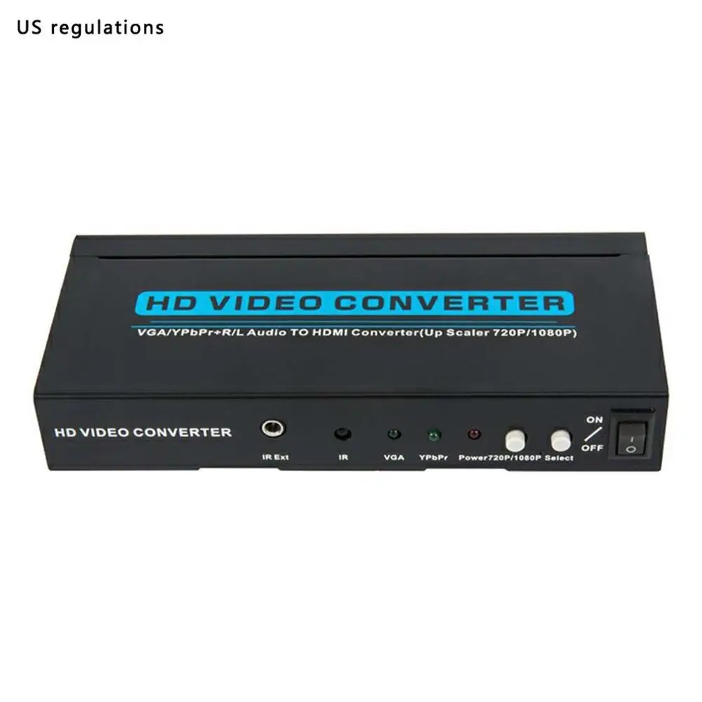 

T-612B HD Video Converter VGA/Chromatic Aberration +Audio To HDMI with Scaler VGA/YbPr+RL Audio To HDMI Converter