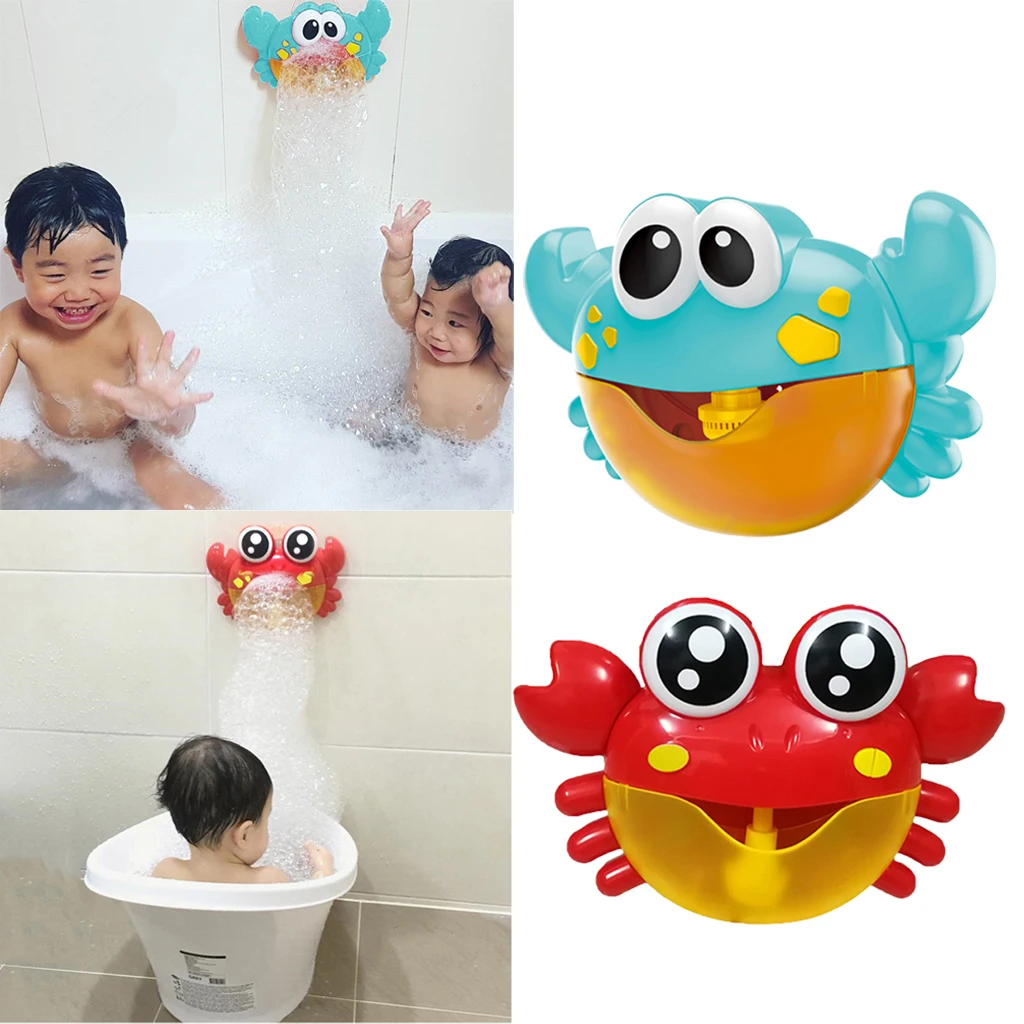 2 Pieces Kids Baby Bath Toy Crab Pattern Bubble Maker For Bathroom Decor