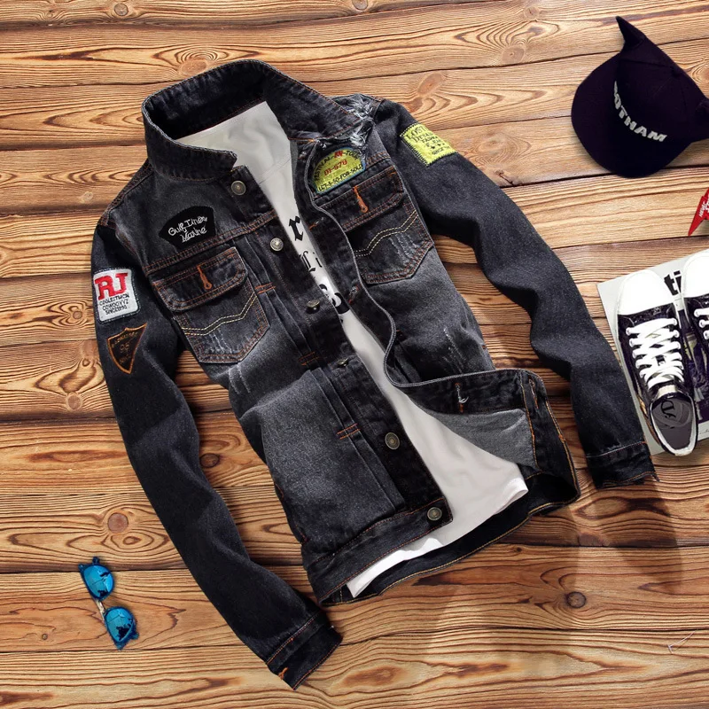 

Men Autumn Clothing Youth Jeans Coat Korean-style Men'S Wear Youth Students Jacket Coat Ty218