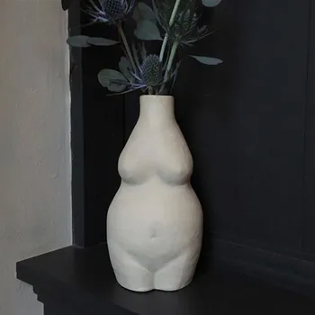 

CERAMICS TABLETOP VASE BODY ART DESIGN FLOWER VASE NORDIC DECORATION HOME DECOR ORNAMENTAL A1860