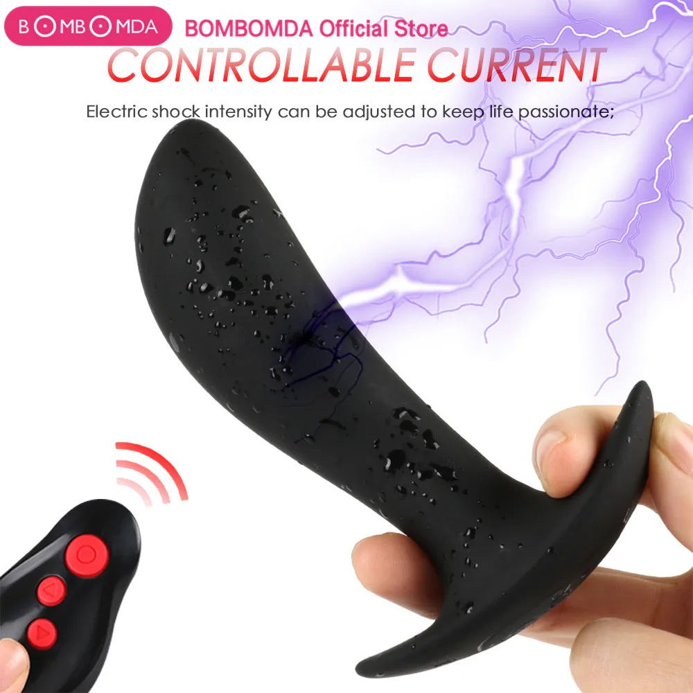 Electric Shock Vibrating Prostate Massager Men Anal Powerful Motors 10 Stimulation Butt Plug Dildo Silicone Sex Toys for Adults | Красота и