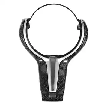 

Car Steering Wheel Car Horns Carbon Fiber Steering Wheel Cover Trim Refitting Fits for M2 M3 M4 M6 X5M X6M steering wheel