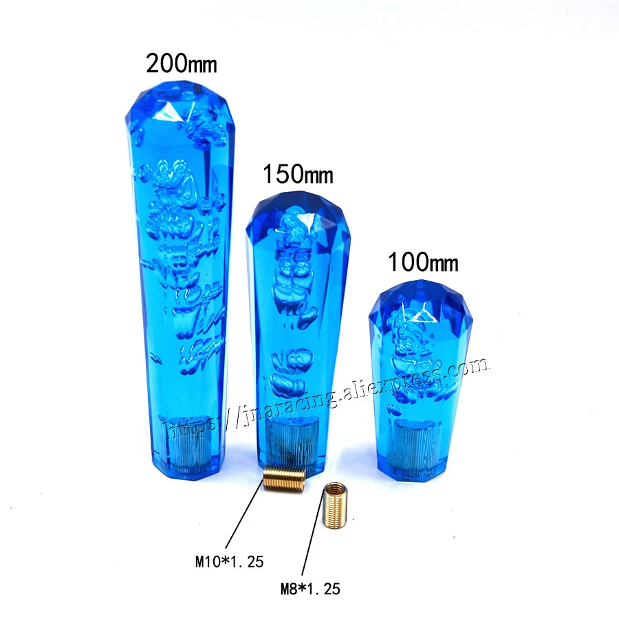 10/15/20 Cm Blue/purple Bubble Head Shifter Crystal Transparent Diamond