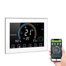 Termostato WiFi programable con Control por voz, termorregulador de calefacción de agua Compatible con Amazon Echo, Google y Tmall, 95-240V