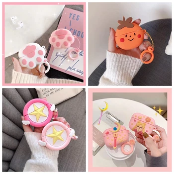 

For AirPods Pro Case 3D Star Cute Dog Shiba Inu Kawaii Claw Earphone Cover For AirPods 3 Soft Protect Case with Carabine Hook