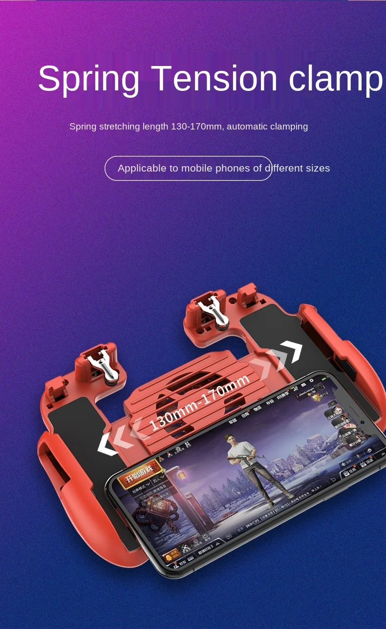 Hot style H5 artifact one-piece and eat chicken, and the game accessories buttons triad mobile phones radiator game joystick