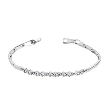 WEIMANJINGDIAN Новое поступление родиевое серебро цвет покрытием в форме домика кубическая цепь из циркония браслеты