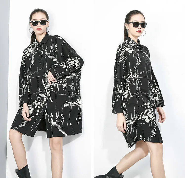 Max LuLu/ модные корейские женские готические топы, хлопковые блузки, женские длинные рубашки с принтом в стиле панк, винтажная осенняя одежда, большие размеры
