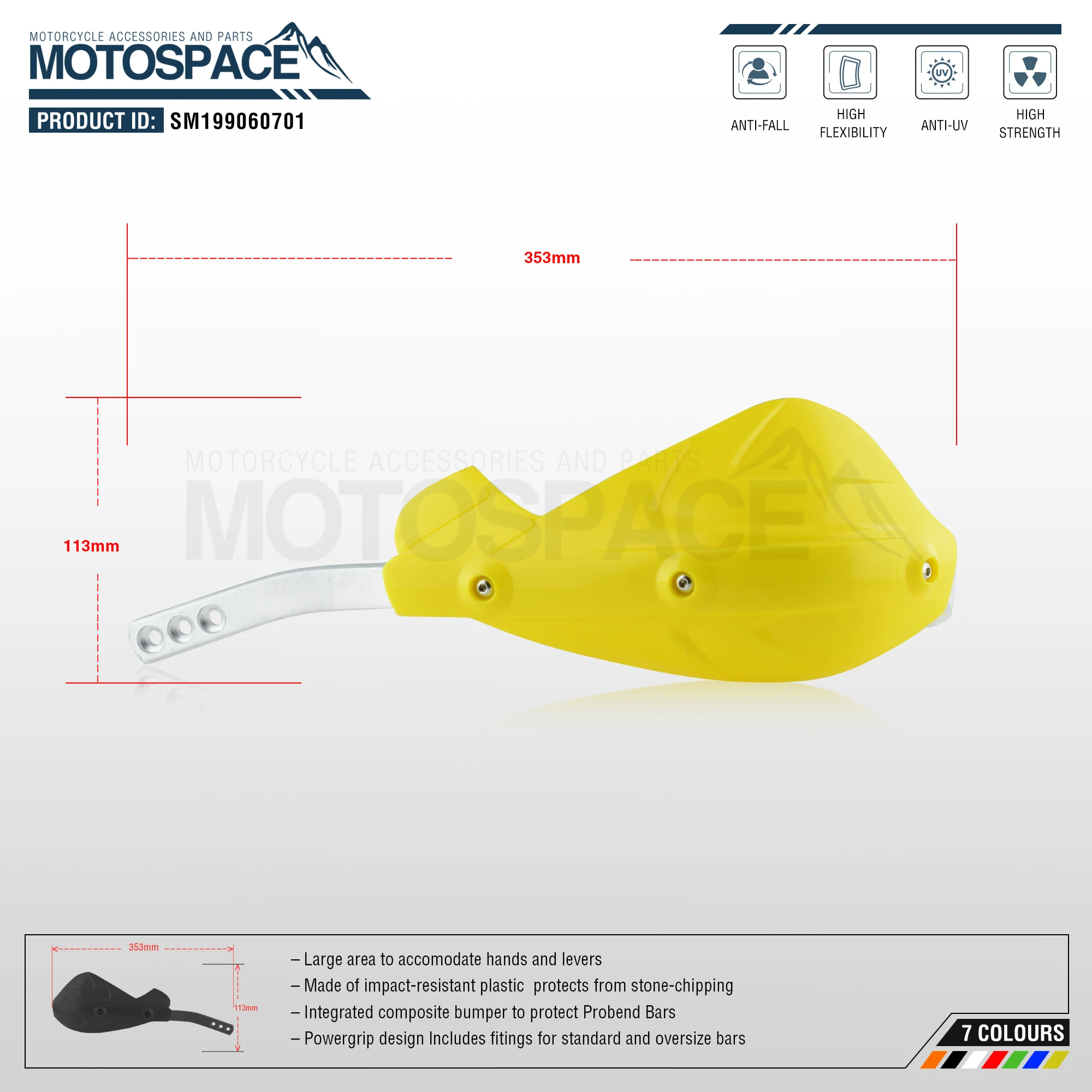 Spacemotors Circuit-FHS рукавицы для подходит для 7/" 22 мм Handlebar1-1/8 28 мм жир бар CR XR YZ WR EX TTR CRF WRF EXC DRZ