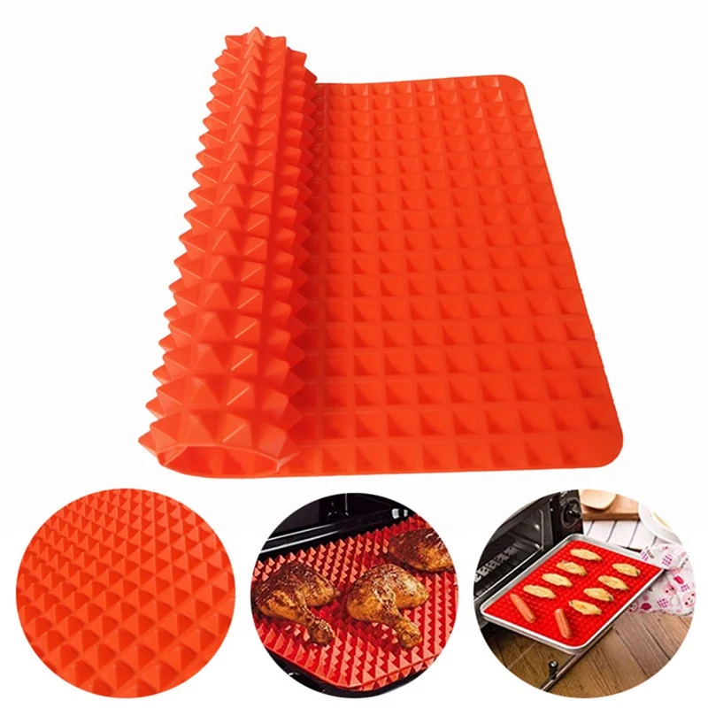 

BBQ Pyramid Pan Bakeware Nonstick Silicone Baking Mats Pad Moulds Microwave Oven Baking Tray Sheet Kitchen Baking Tools