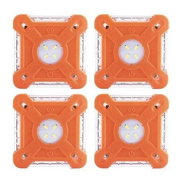 

4 Packs Led Car Roadside Emergency Disc Roadside Flasher Square Light